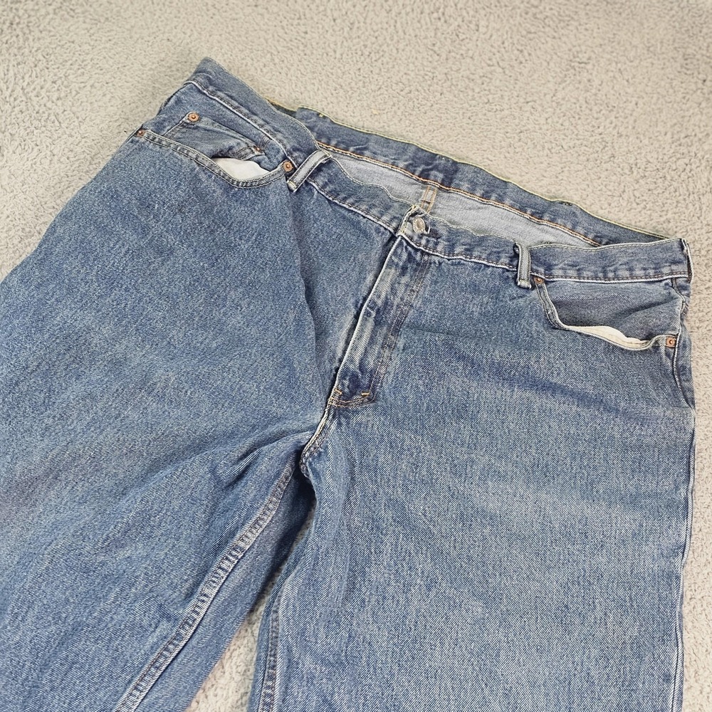 Levis 560 Jeans Mens 44x34 Blue Relaxed Fit Tapered Denim Medium Wash Big & Tall